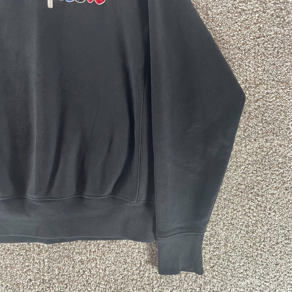 Champion Sweatshirt Mens Medium Black Reverse Weave Embroidered Spell Out Logo - Picture 4 of 11